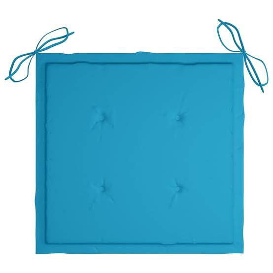 Chaises de jardin empilables Teck solide bleu 60 x 57.5 x 90 cm - PANGIVO - Image 9