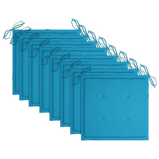 Chaises de jardin empilables Teck solide bleu 60 x 57.5 x 90 cm - PANGIVO - Image 7