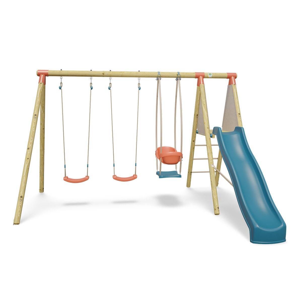 Trigano Jardin - Station de jeux bois 2,30 m Topwood PUNJI - 5 enfants - Image 1