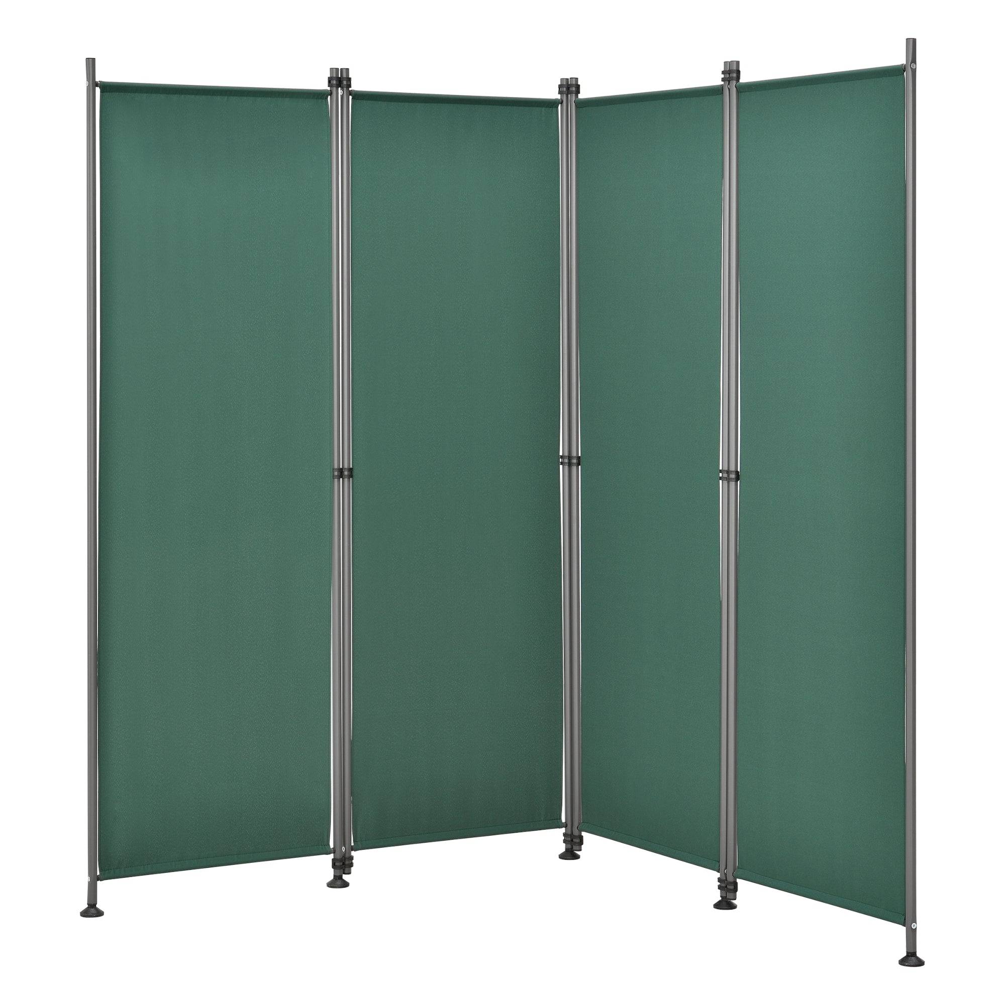 Helloshop26 - Brise-vue à 4 panneaux polyester 215 x 170 cm vert foncé - Imagen 2