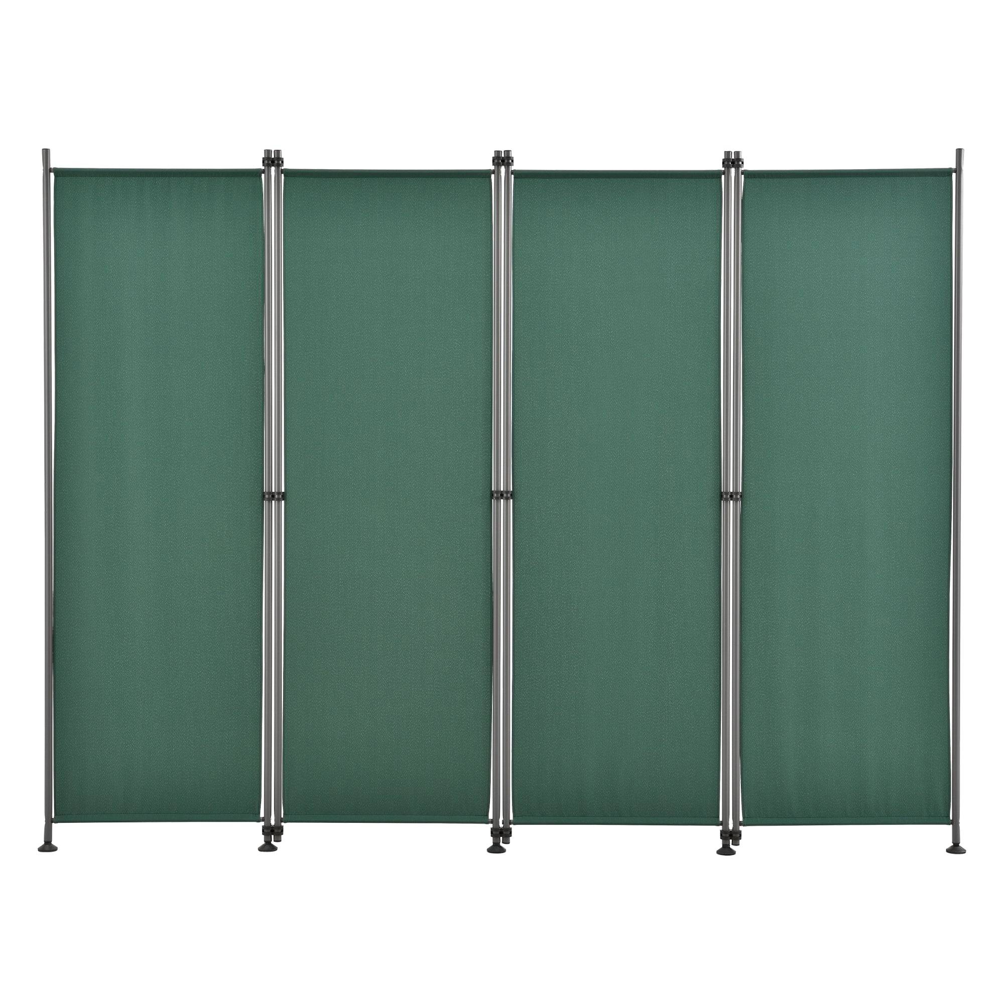 Helloshop26 - Brise-vue à 4 panneaux polyester 215 x 170 cm vert foncé - Imagen 5