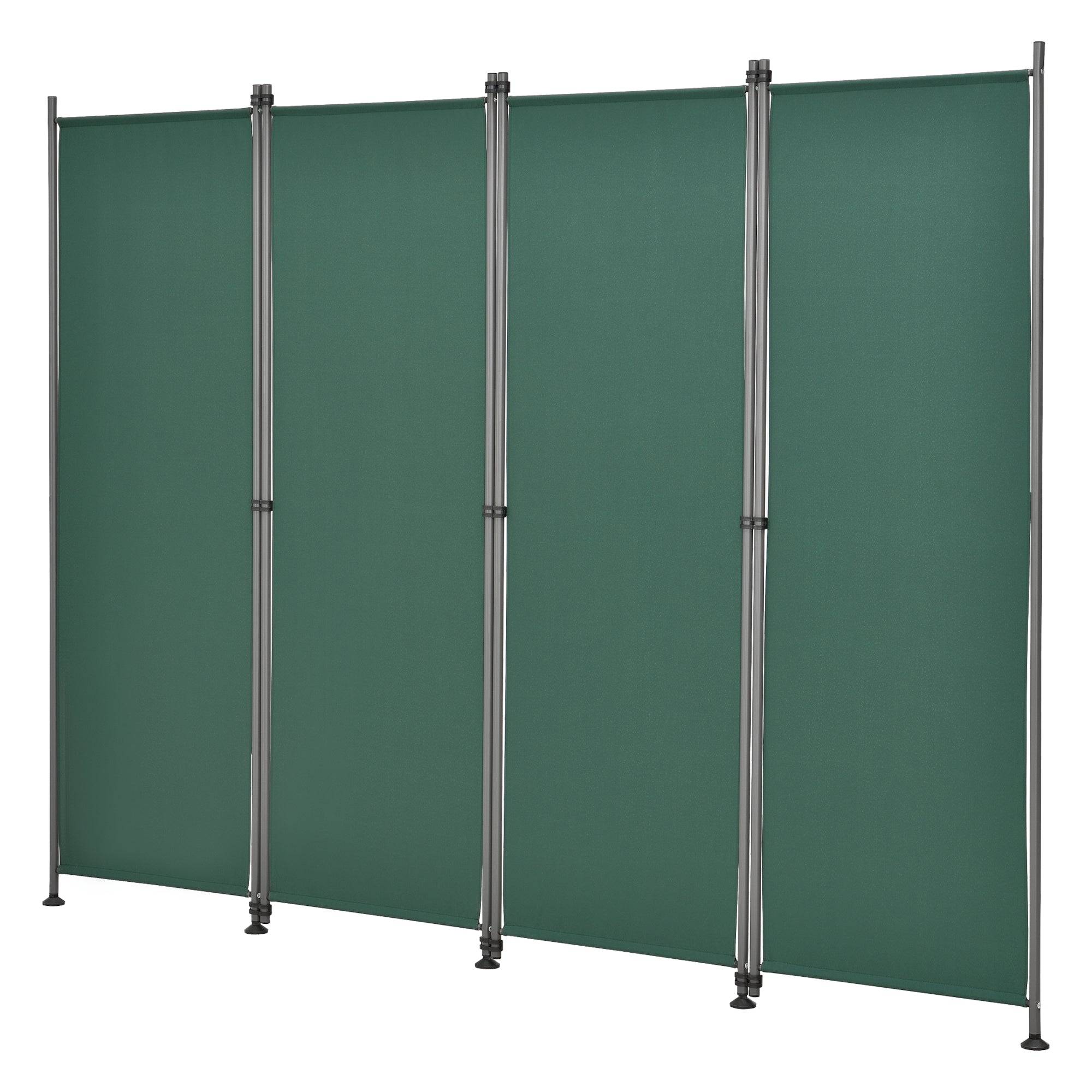 Helloshop26 - Brise-vue à 4 panneaux polyester 215 x 170 cm vert foncé - Imagen 3