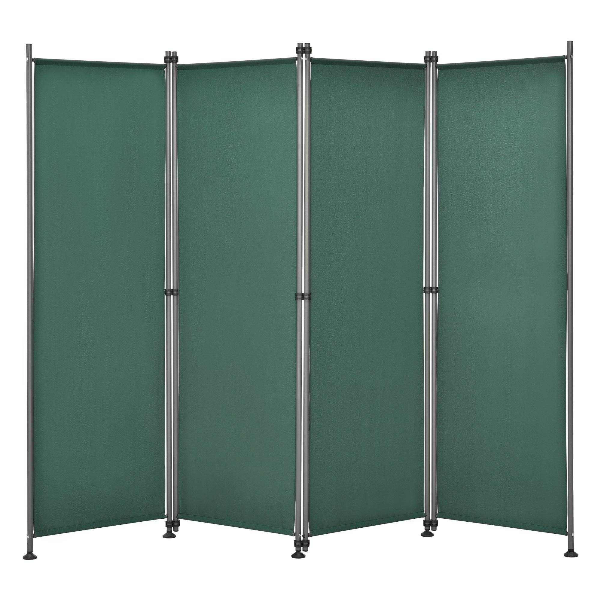 Helloshop26 - Brise-vue à 4 panneaux polyester 215 x 170 cm vert foncé - Imagen 1