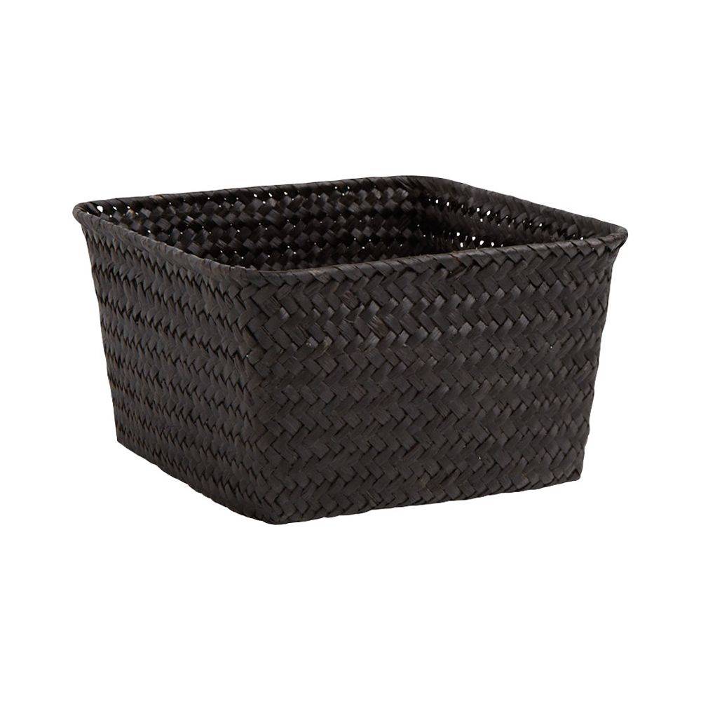 Aubry Gaspard - Corbeilles en palmier teinté noir (Lot de 3) - Imagen 2
