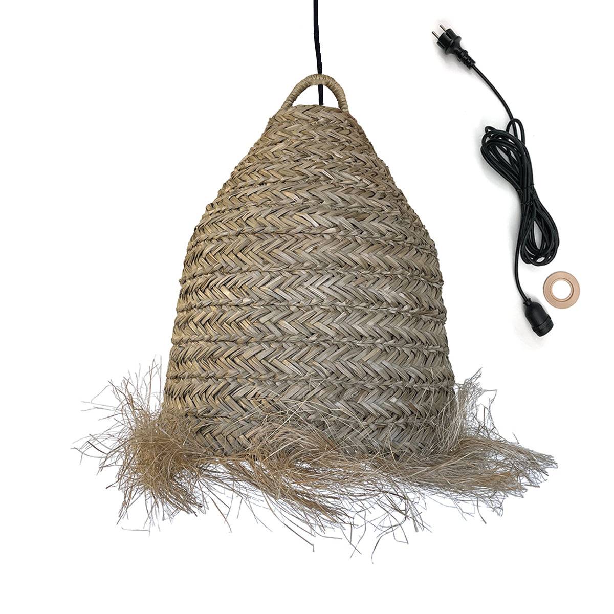 Lumisky - Suspension Extérieure Jonc de Mer Beige H47cm Câble 5m - Imagen 1