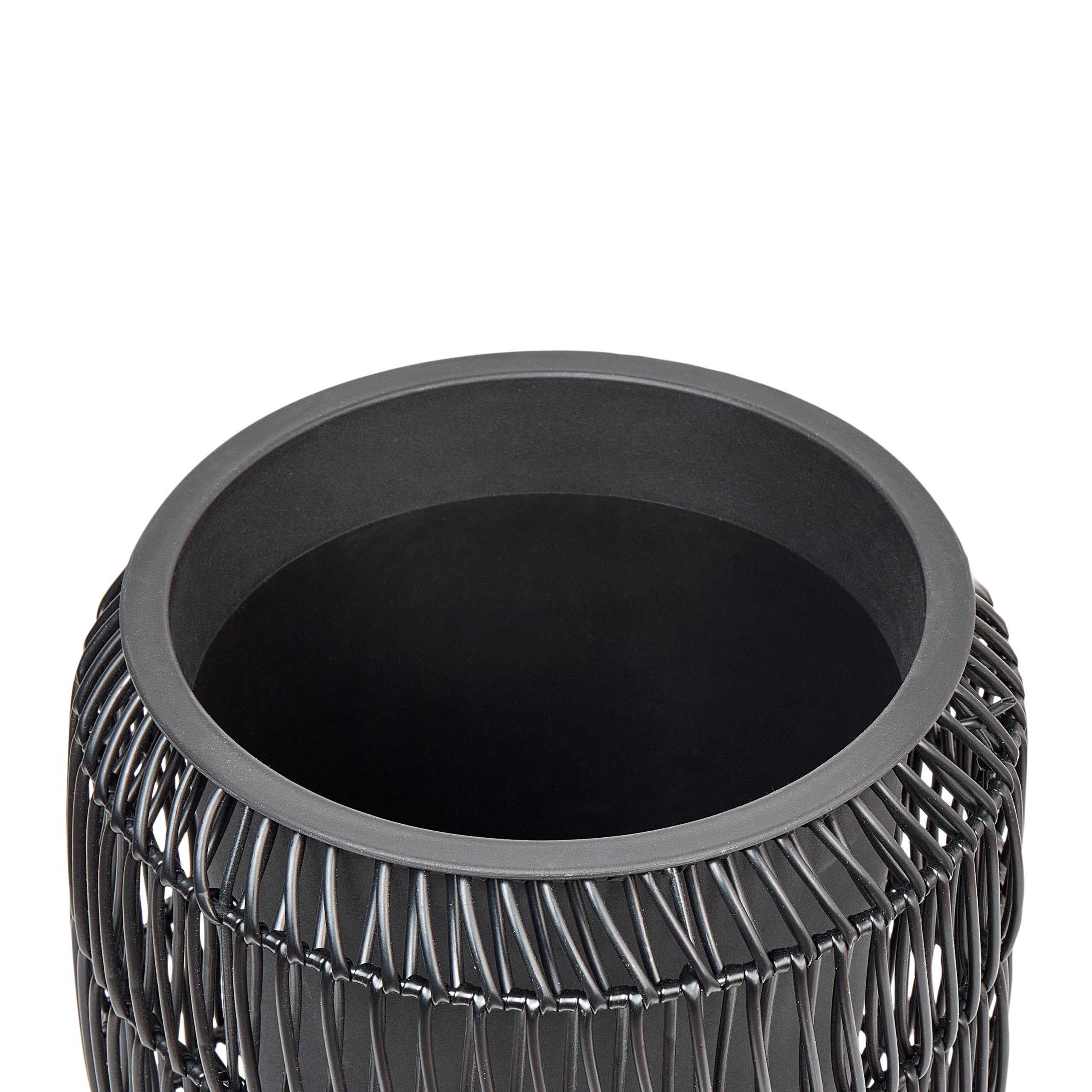 Beliani - Cache-pot d'extérieur Polyrotin Noir BRODIEA - Beliani - Imagen 10