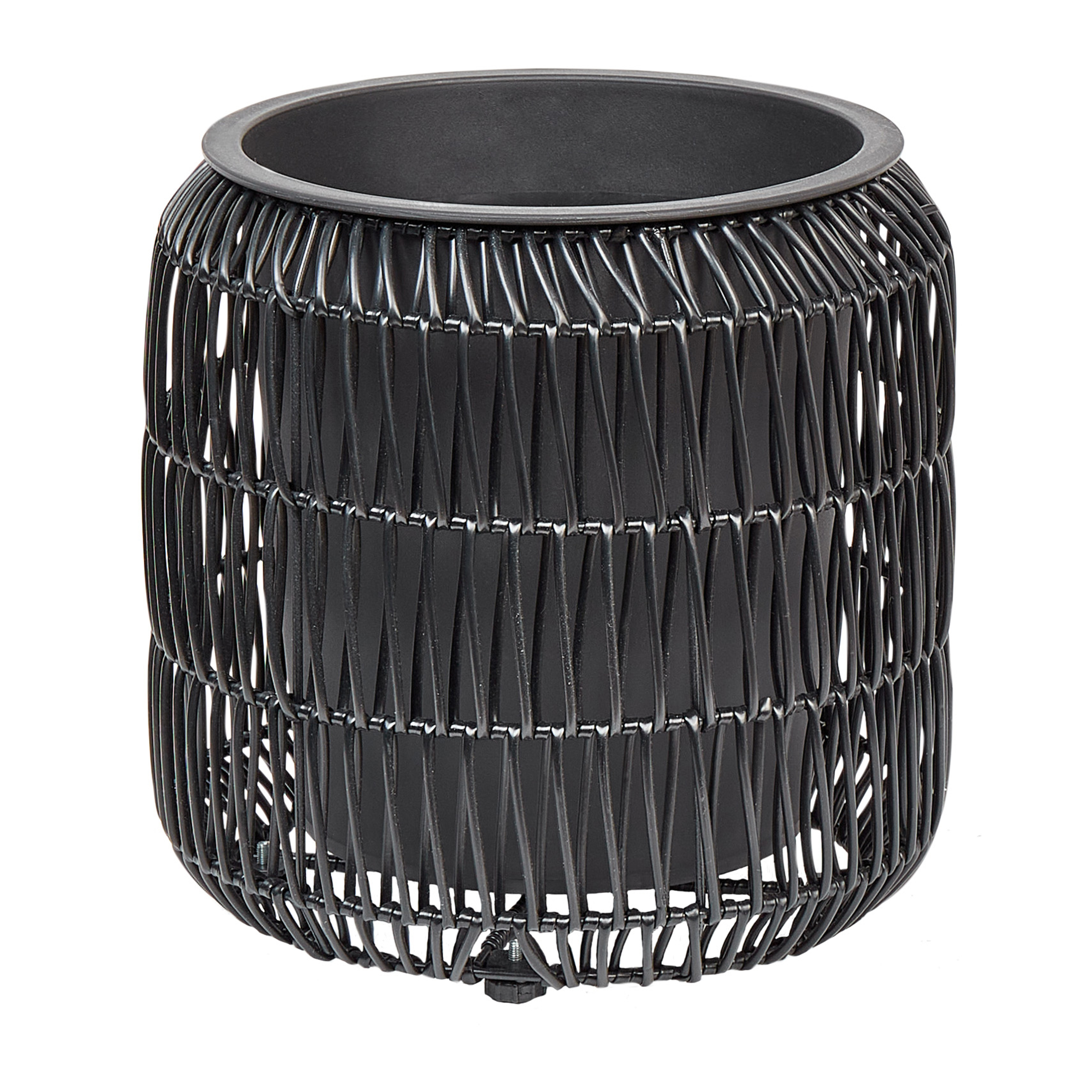 Cache-pot d'extérieur Polyrotin Noir BRODIEA - Beliani - Image 5