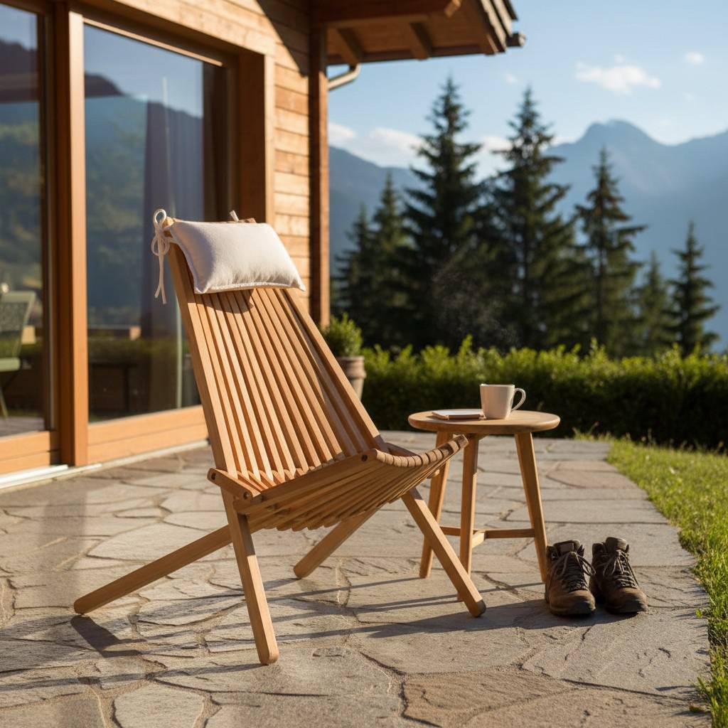 Teck'Attitude - Chaise longue pliable en teck massif Santiago - TECK'Attitude - Image 3