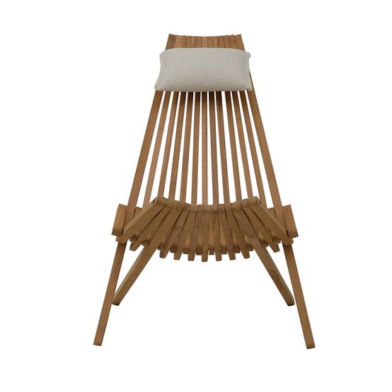 Teck'Attitude - Chaise longue pliable en teck massif Santiago - TECK'Attitude - Image 1