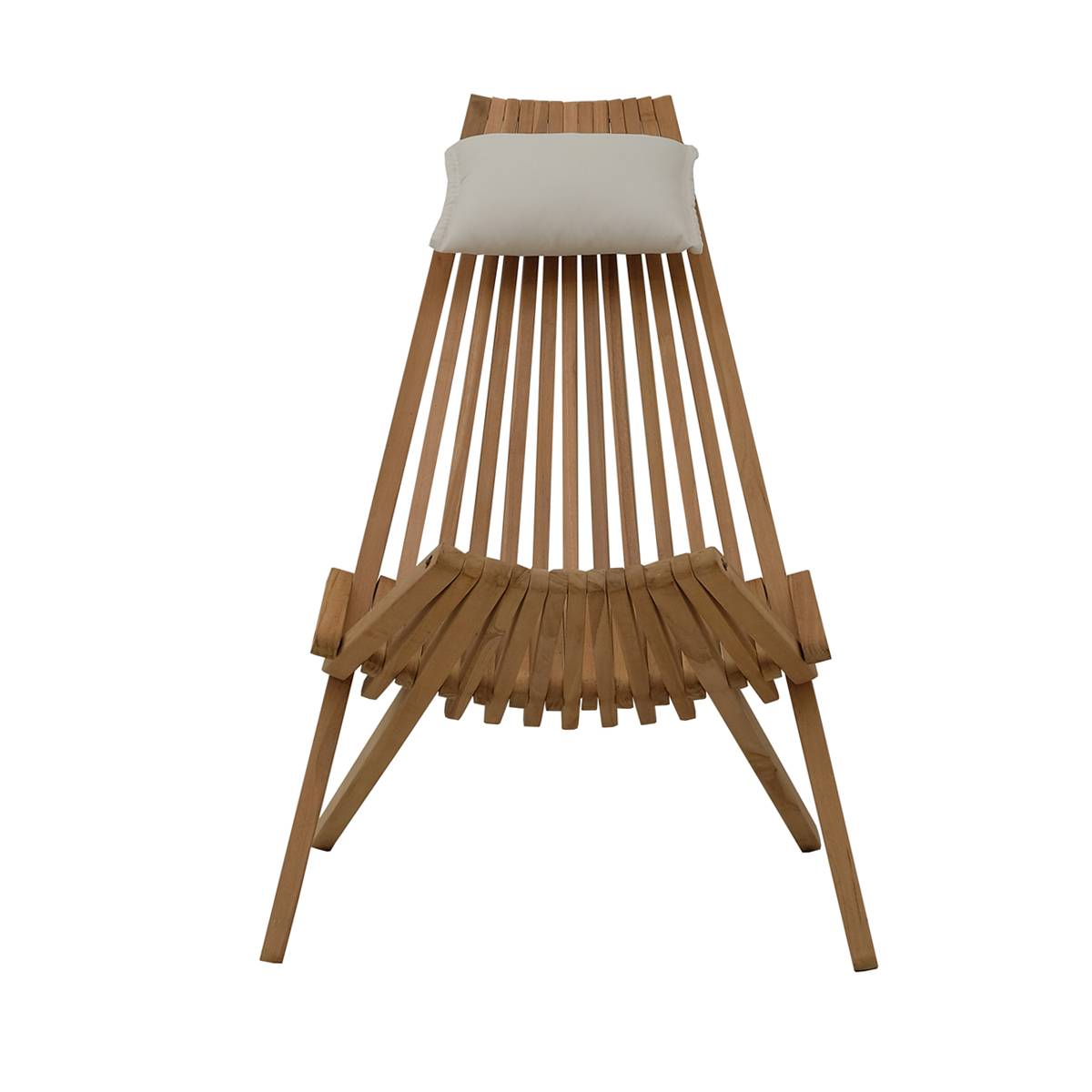 Teck'Attitude - Chaise longue pliable en teck massif Santiago - TECK'Attitude - Image 1