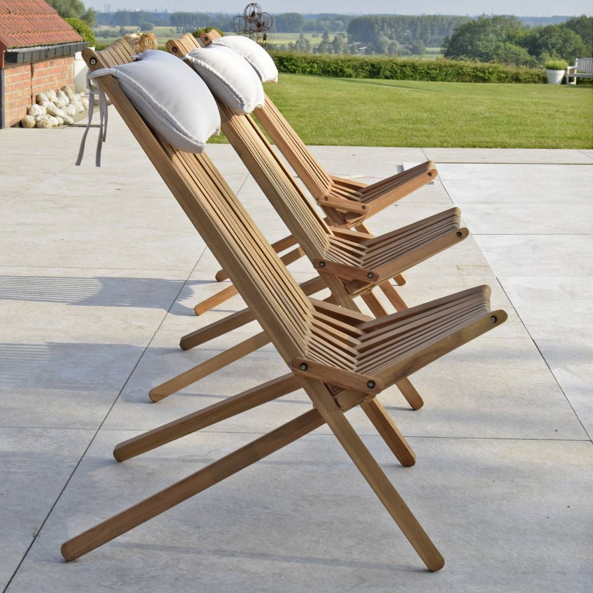 Teck'Attitude - Chaise longue pliable en teck massif Santiago - TECK'Attitude - Image 8