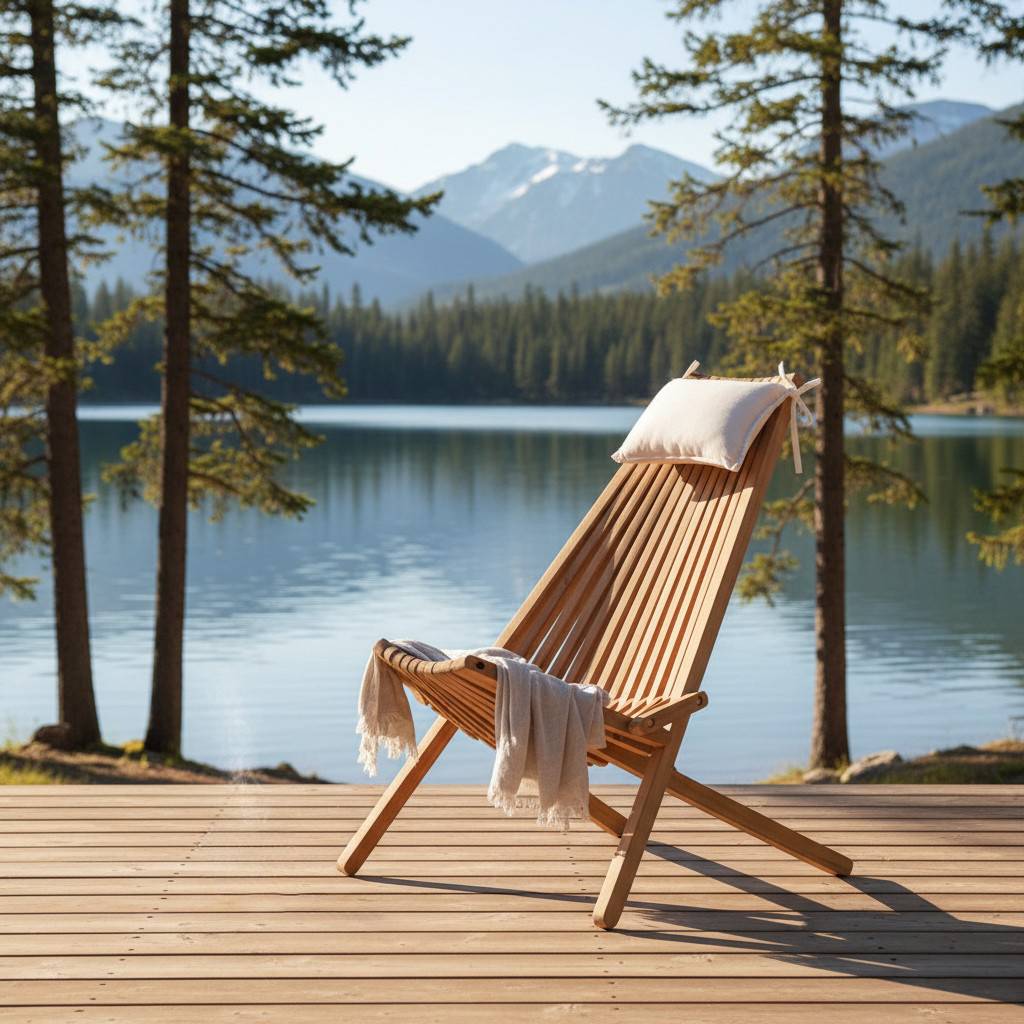 Teck'Attitude - Chaise longue pliable en teck massif Santiago - TECK'Attitude - Image 2