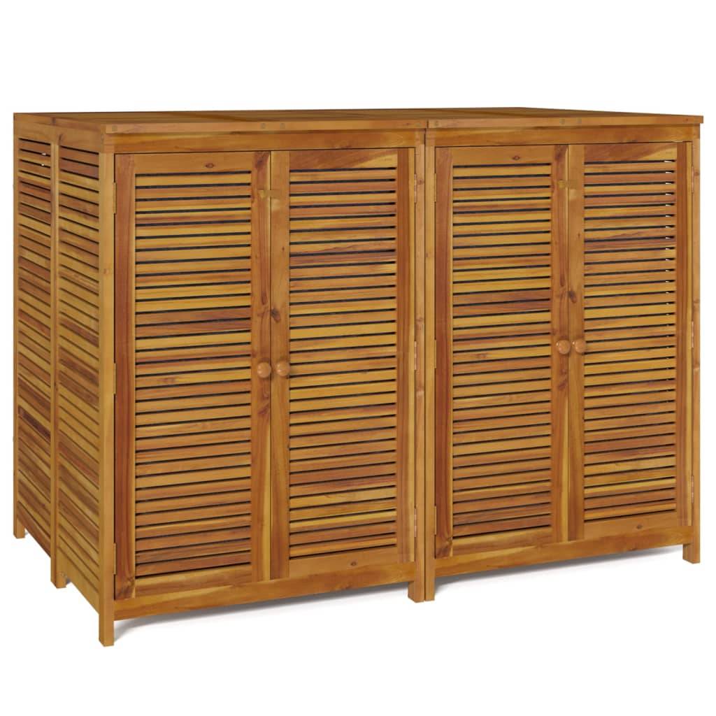 Helloshop26 - Coffre boîte meuble de jardin rangement 140 x 87 x 104 cm bois massif d'acacia - Imagen 1