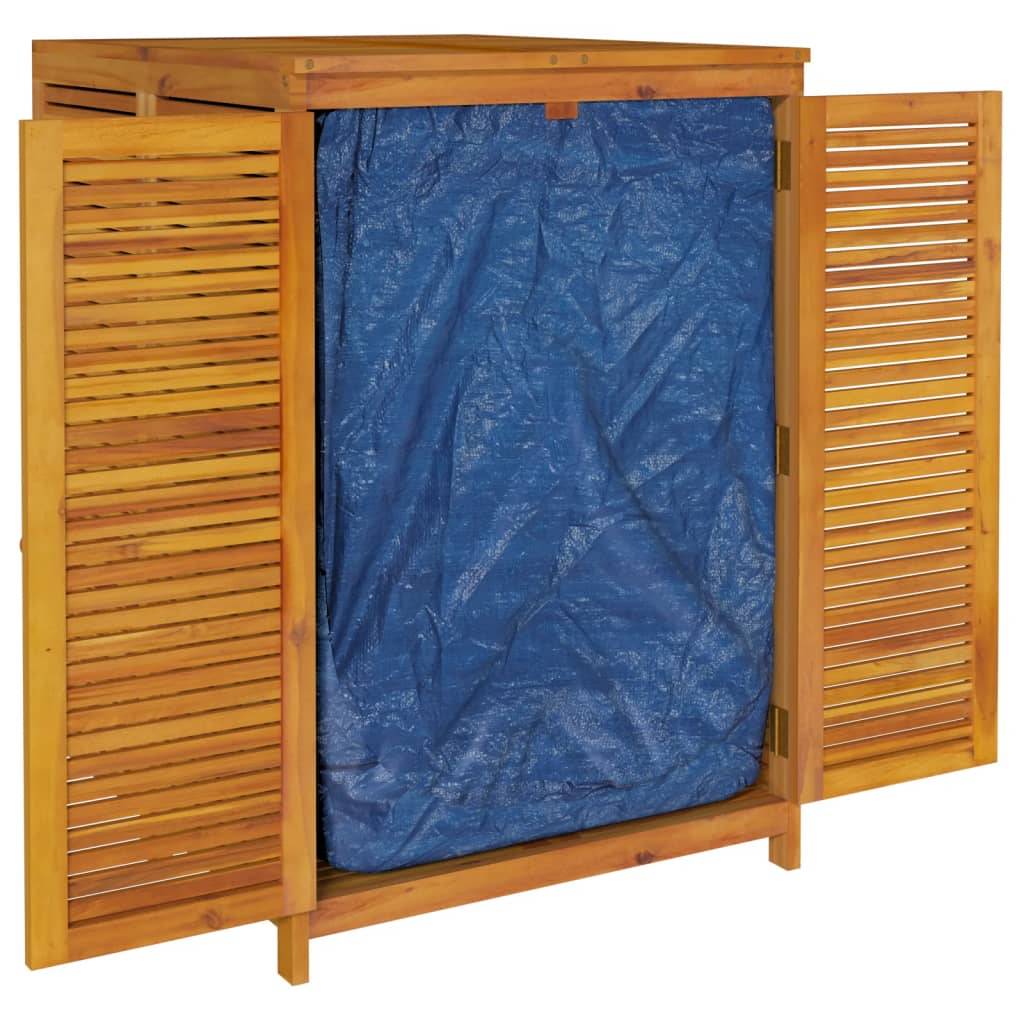 Helloshop26 - Coffre boîte meuble de jardin rangement 140 x 87 x 104 cm bois massif d'acacia - Imagen 3