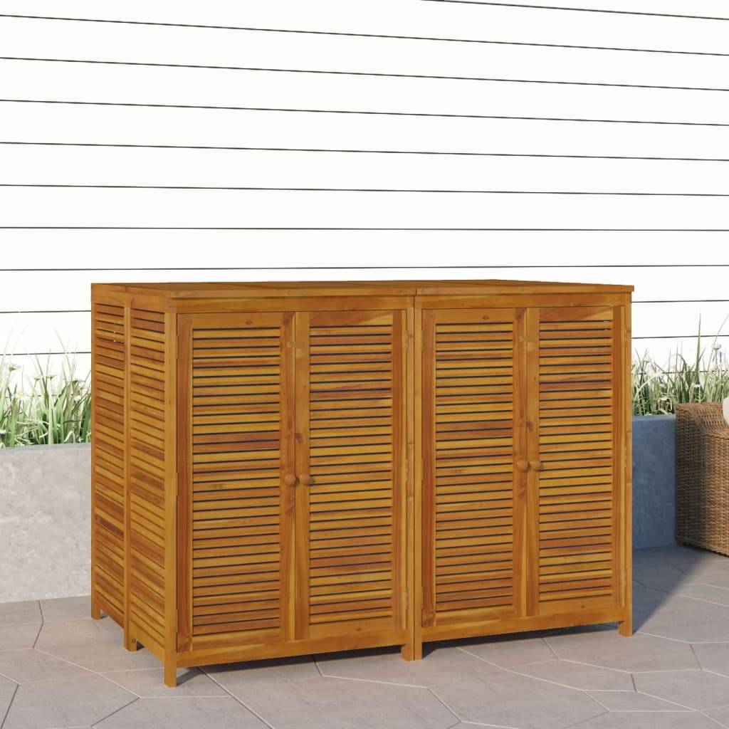 Helloshop26 - Coffre boîte meuble de jardin rangement 140 x 87 x 104 cm bois massif d'acacia - Imagen 2