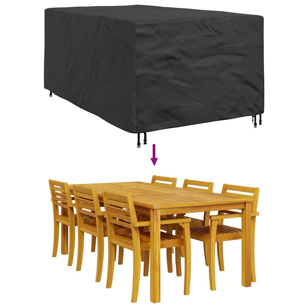 Grande Housse Salon de Jardin Tissu Oxford 210D Protection Pluie et UV pour Terrasse Noir 143x225x90 cm – ComfortXL Outdoor Living - Image 5