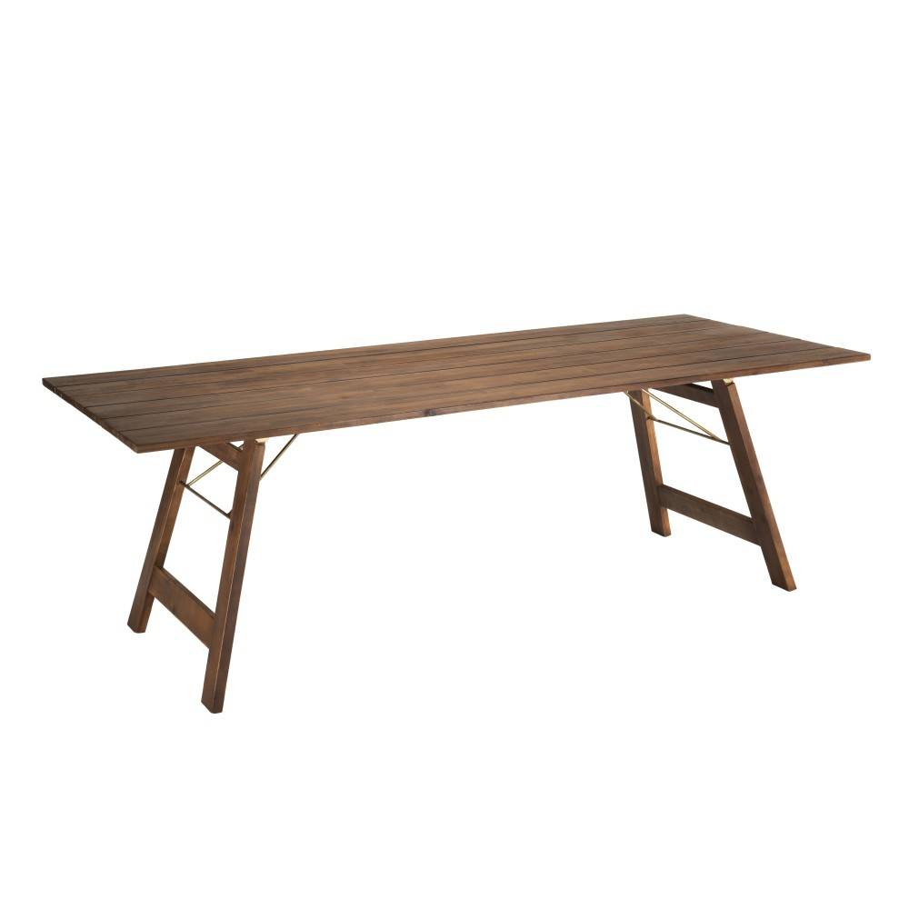 Macabane - VICK - Ensemble de jardin bois acacia, table rect. + 6 fauteuils - Imagen 3