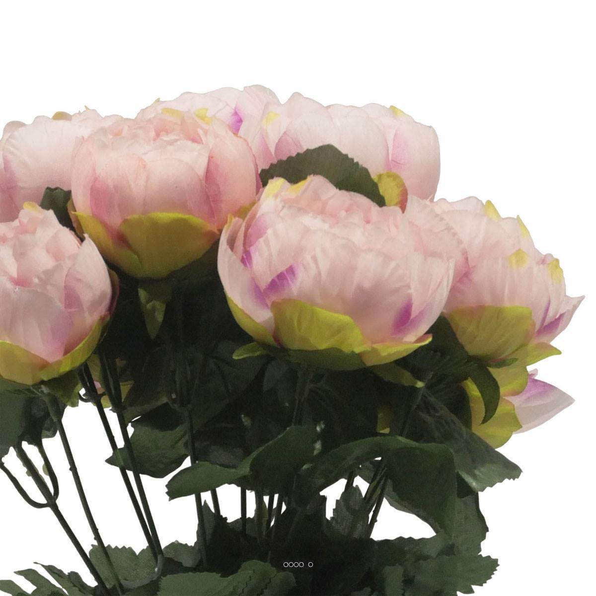 Artificielles - Pot Cone pour le cimetière de fleurs artificielles de Pivoines Rose calme pour la Toussaint - couleur: Rose calme - Imagen 3