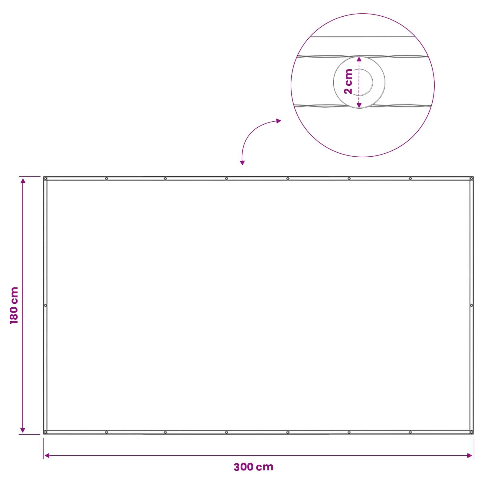 Écran de confidentialité polyester crème 300 x 180 cm - PANGIVO - Image 6