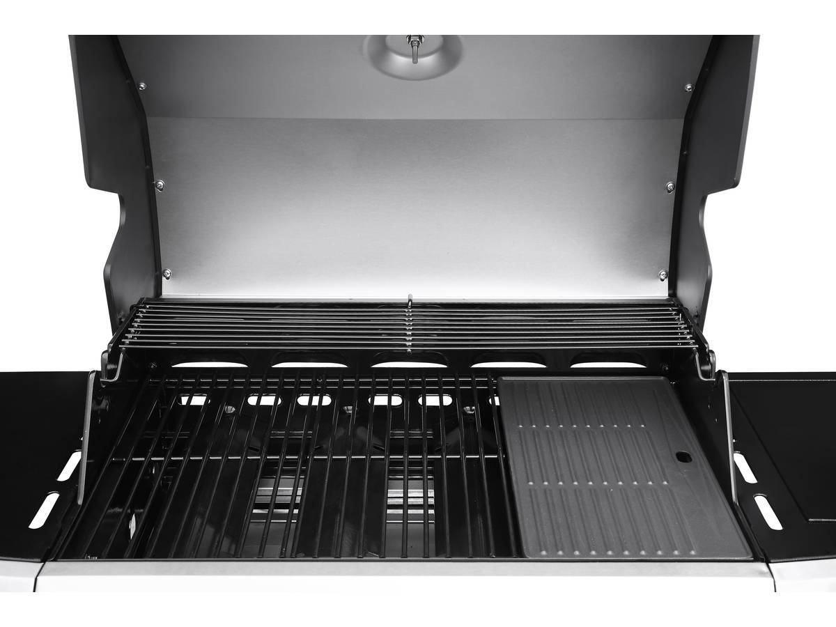 Habitat Et Jardin - Barbecue Gaz Avec Led "bingo 5" - 5 Brûleurs Dont 1 Latéral - 15.2kw + Housse Protection - Argenté -habitat Et Jardin - Imagen 4