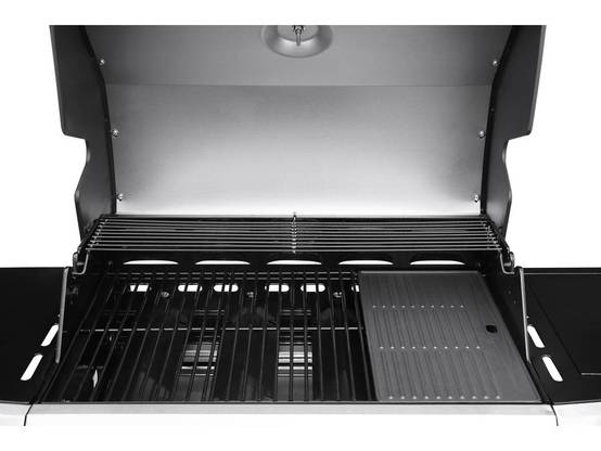 Barbecue Gaz Avec Led "bingo 5" - 5 Brûleurs Dont 1 Latéral - 15.2kw + Housse Protection - Argenté -habitat Et Jardin - Image 4