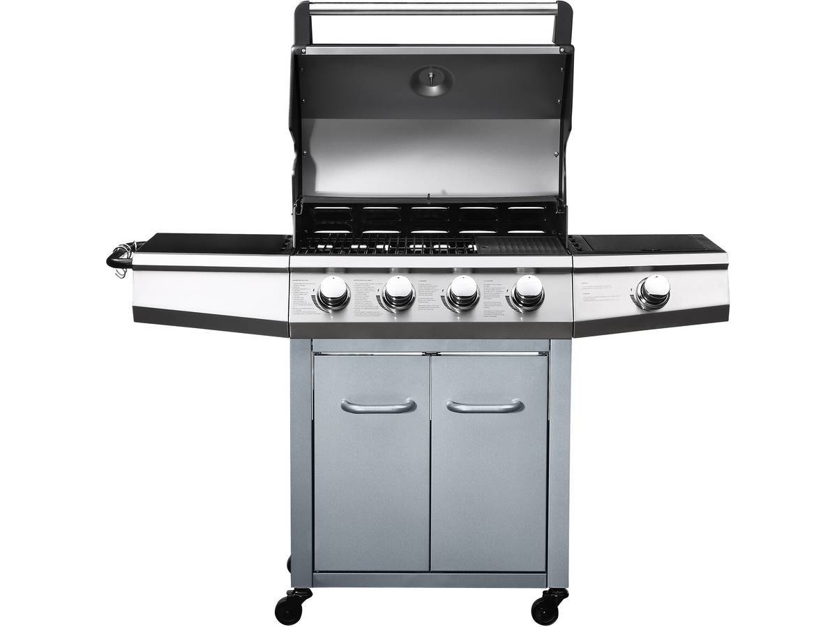 Habitat Et Jardin - Barbecue Gaz Avec Led "bingo 5" - 5 Brûleurs Dont 1 Latéral - 15.2kw + Housse Protection - Argenté -habitat Et Jardin - Imagen 2