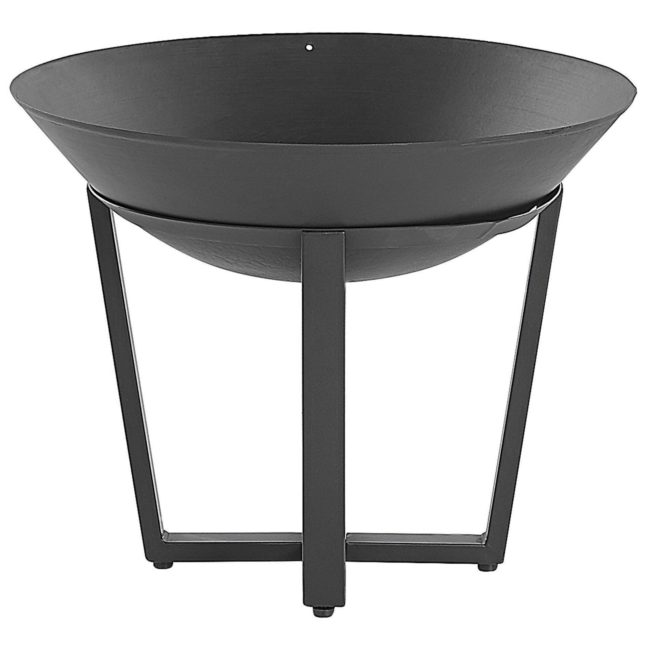 Beliani - Braséro Rond au Charbon Chauffage Extérieur en Acier Noir Très Décoratif et Elégant Idéal pour Cuisiner à l'Extérieur Beliani - Imagen 4
