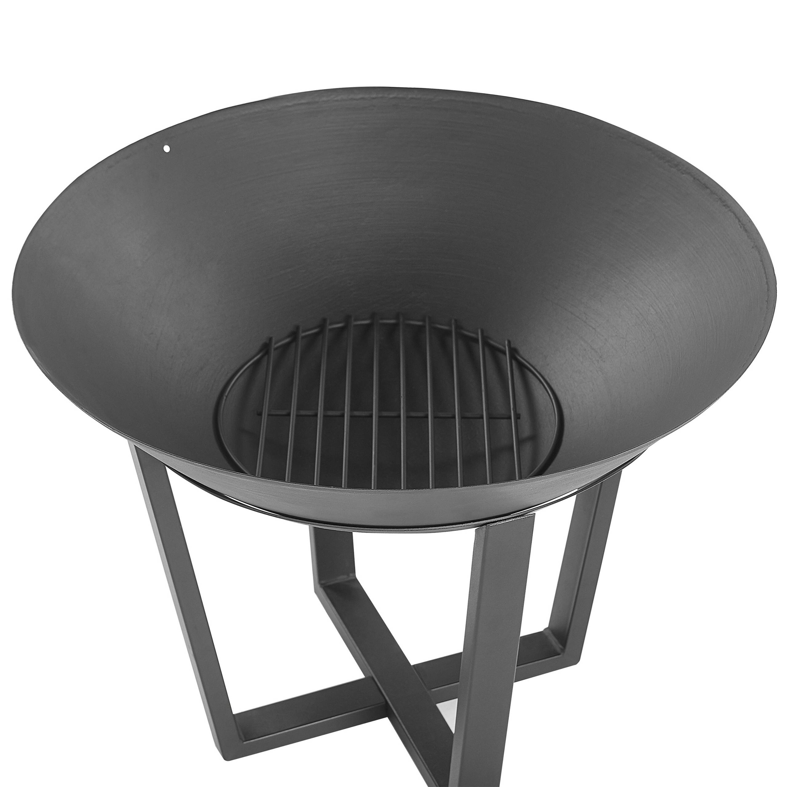 Beliani - Braséro Rond au Charbon Chauffage Extérieur en Acier Noir Très Décoratif et Elégant Idéal pour Cuisiner à l'Extérieur Beliani - Imagen 6