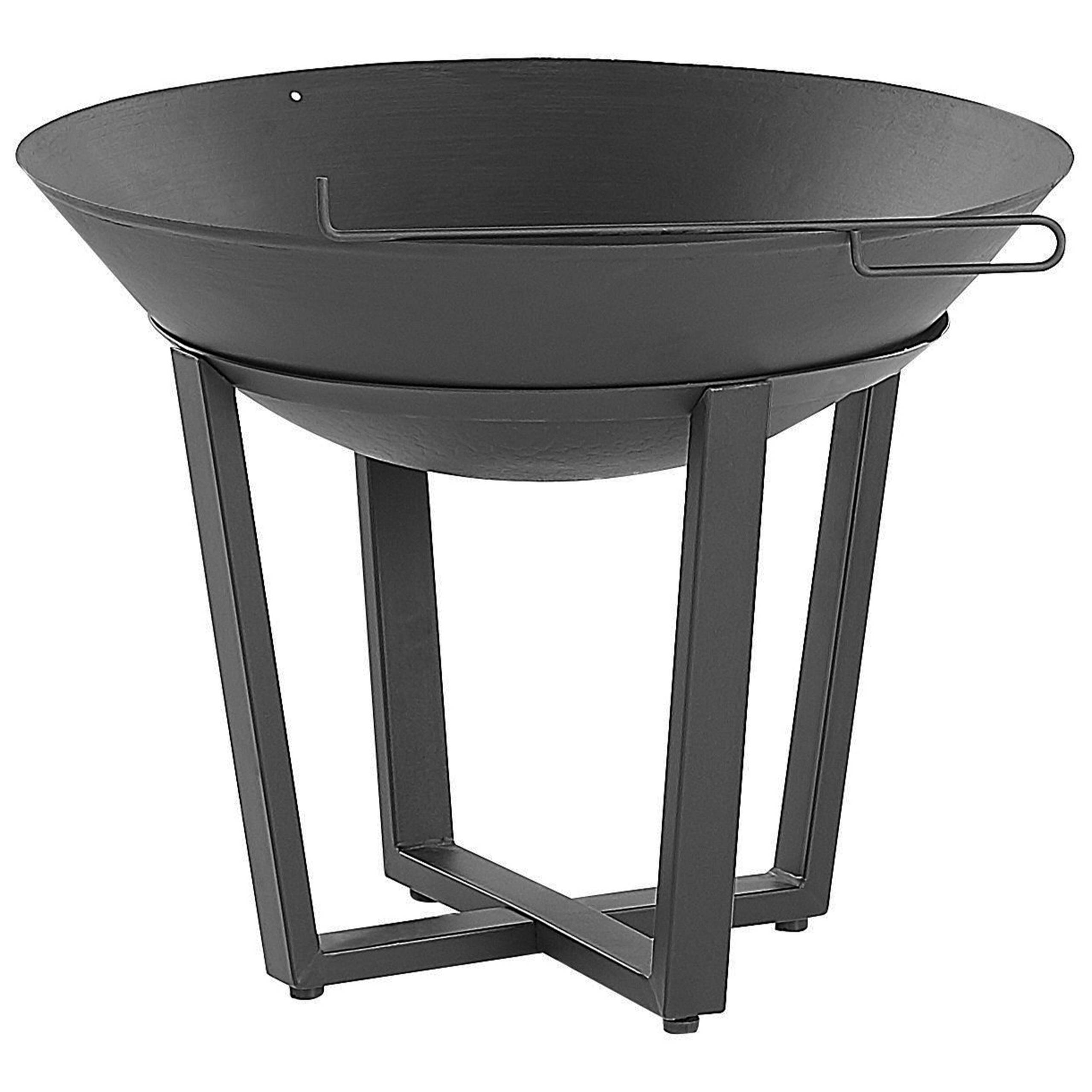 Beliani - Braséro Rond au Charbon Chauffage Extérieur en Acier Noir Très Décoratif et Elégant Idéal pour Cuisiner à l'Extérieur Beliani - Imagen 1