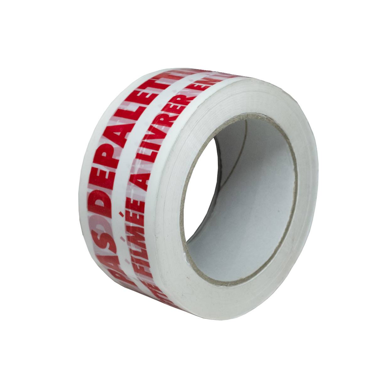 Ruban adhésif d'emballage 28µ blanc imprimé "NE PAS DEPALETTISER" en rouge -  Adhésif 50 mm x 100 m - Carton de 36 TECPLAST - Imagen 2