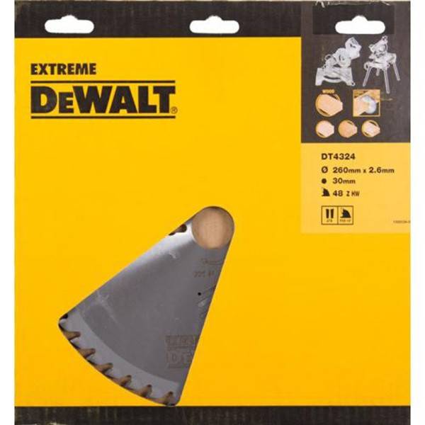 Dewalt - Lame scie stationnaire DT4324 Ø260 DEWALT pour tous usages - alésage 30 - 48 dents positif - DT4324 - Imagen 2