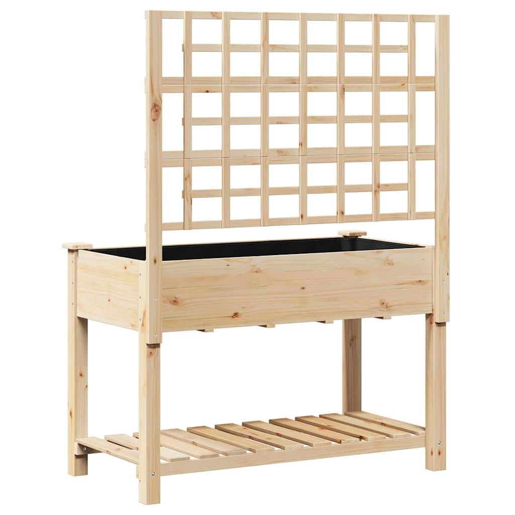 Cache-pot, Pot De Fleurs avec étagère Beige 115 x 60.5 x 153 cm g363 - Image 7