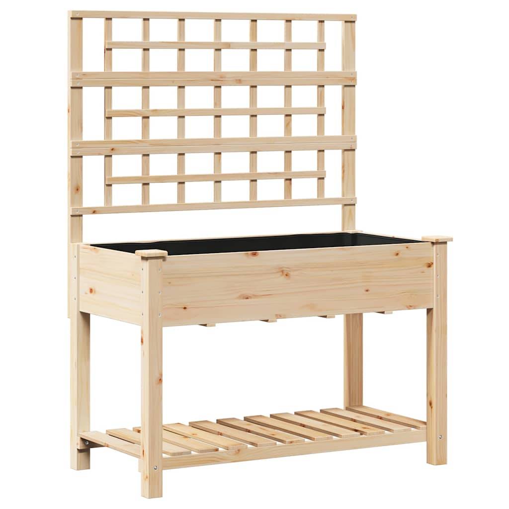 Cache-pot, Pot De Fleurs avec étagère Beige 115 x 60.5 x 153 cm g363 - Image 1