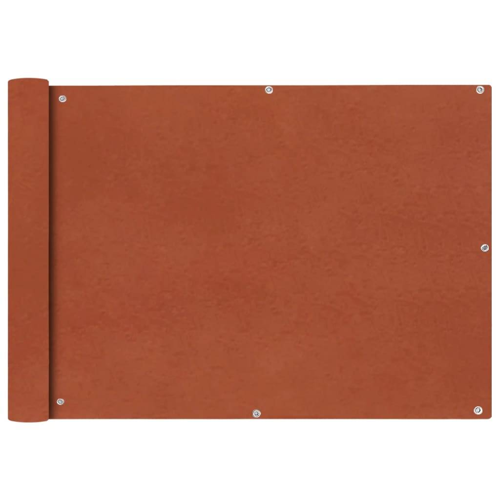 Helloshop26 - Écran de balcon brise pare vue protection confidentialité en tissu oxford 75 x 400 cm ocre marron - Imagen 1