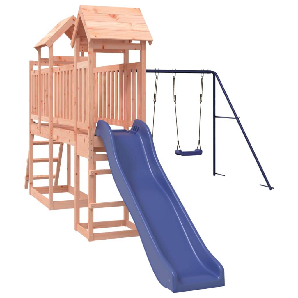 Helloshop26 - Aire de jeux d'extérieur balançoires toboggan portiques robuste jeux jardin 313 x 525 x 214 cm bois massif de douglas - Imagen 1