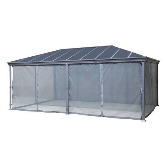 Hesperide - Pergola autoportante "Belize" graphite 3,6 x 6m en aluminium et polycarbonate - Hespéride - Image 5