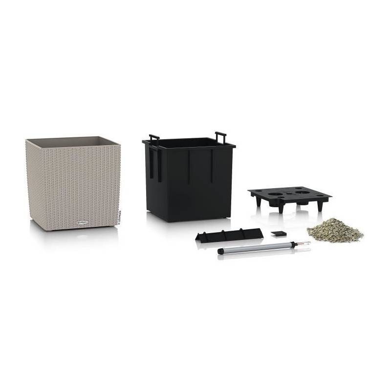 Lechuza - Pot De Fleur Lechuza Cube Cottage 50 - Kit Complet, Brun Sable - Image 2
