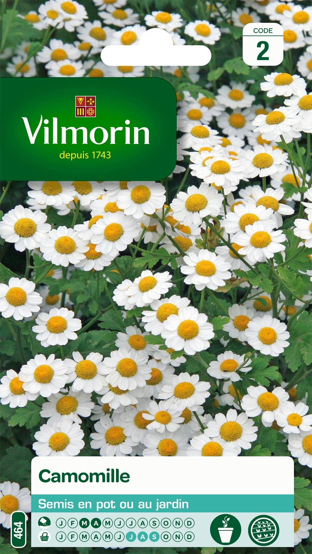 Camomille allemande - Graines le sachet de 6500 graines environ (0,5g)
