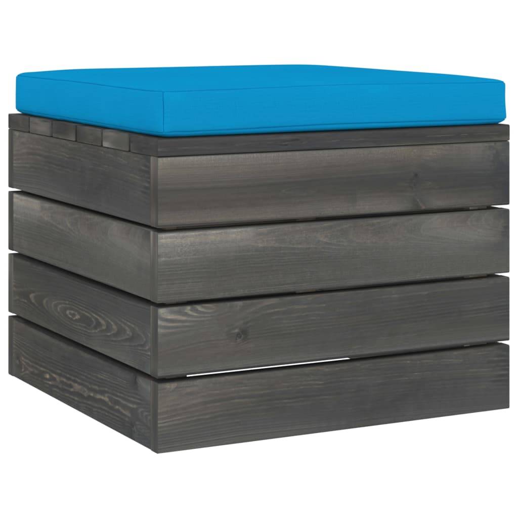 Helloshop26 - Salon de jardin palette meuble d'extérieur ensemble de mobilier 2 pièces avec coussins bois de pin massif - Imagen 6