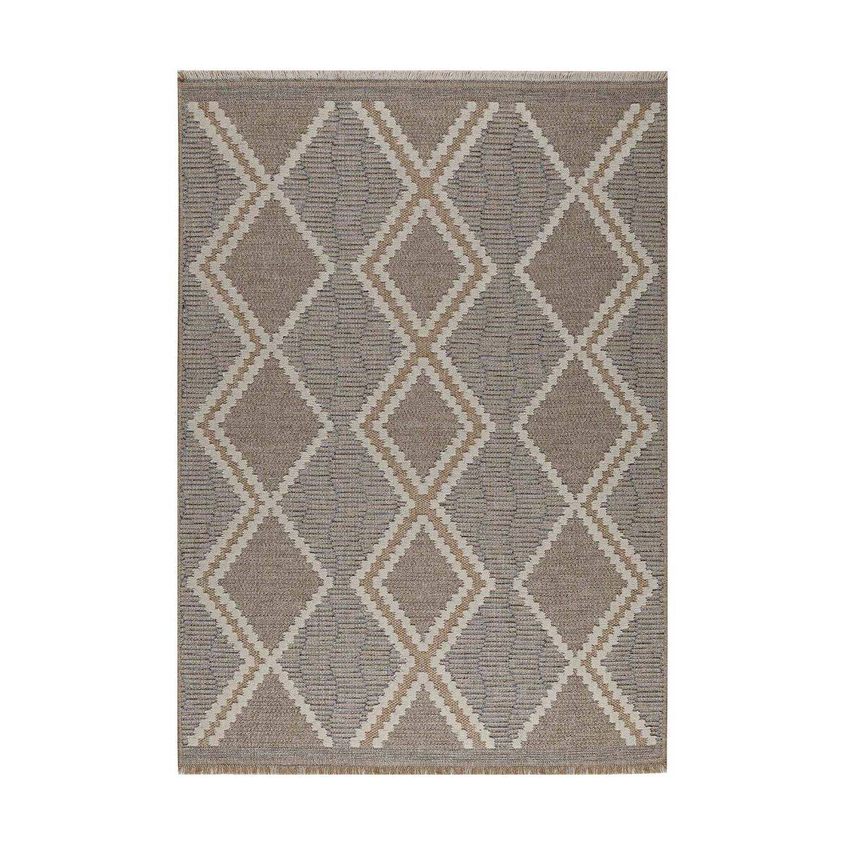 Jardindeco - Tapis intérieur extérieur aspect jute bleu Tijuana 9048 230 x 160 cm - Imagen 1