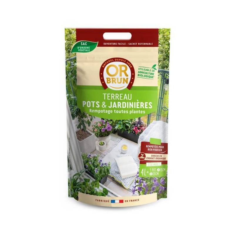Or Brun - Or Brun Terreau Pots Et Jardinieres 4l - Imagen 1