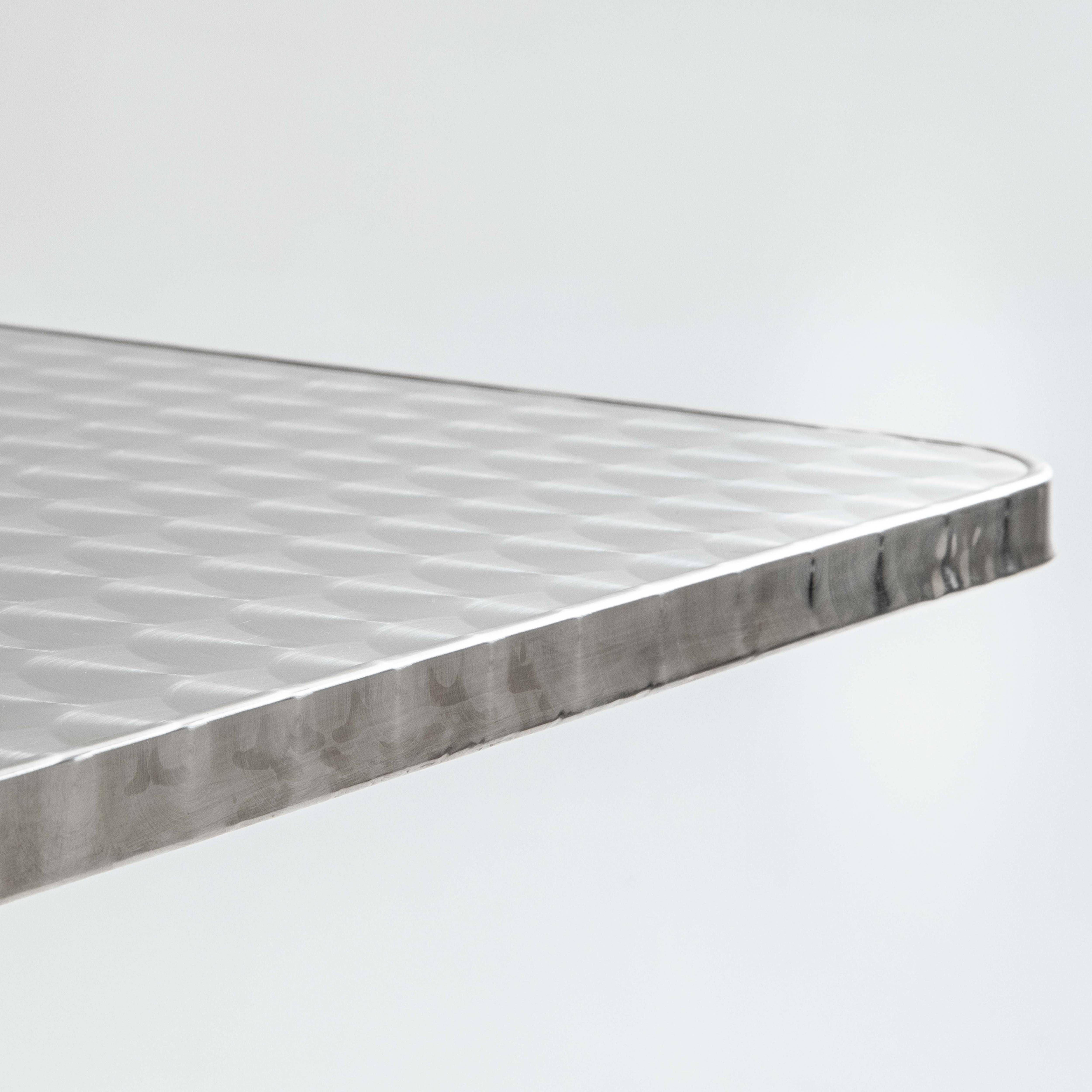 Oviala - Table haute mange debout carrée en aluminium Brixton - Oviala - Imagen 4