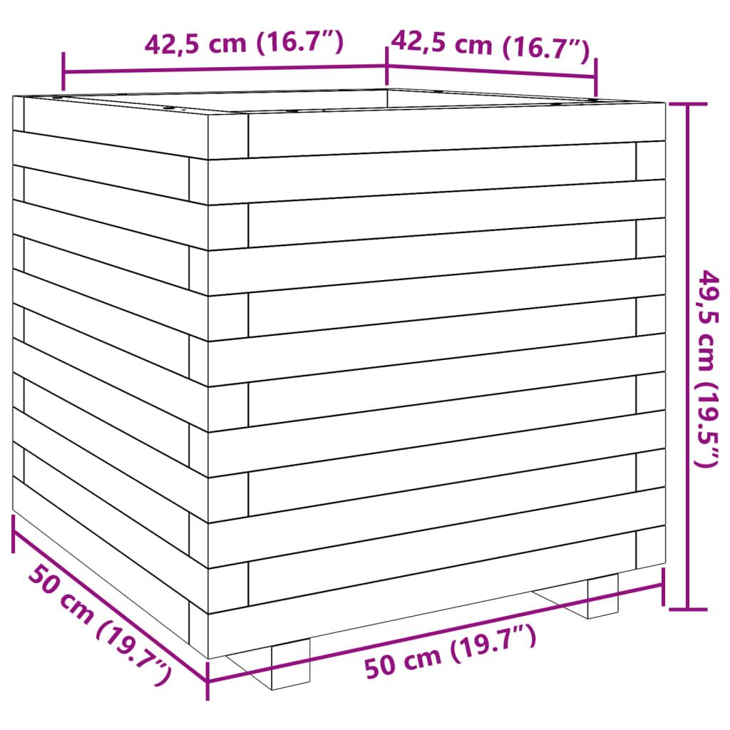 Maison Chic - Jardinière, Bac à fleurs, Pot de fleurs 50x50x49,5 cm bois de pin massif - Imagen 10