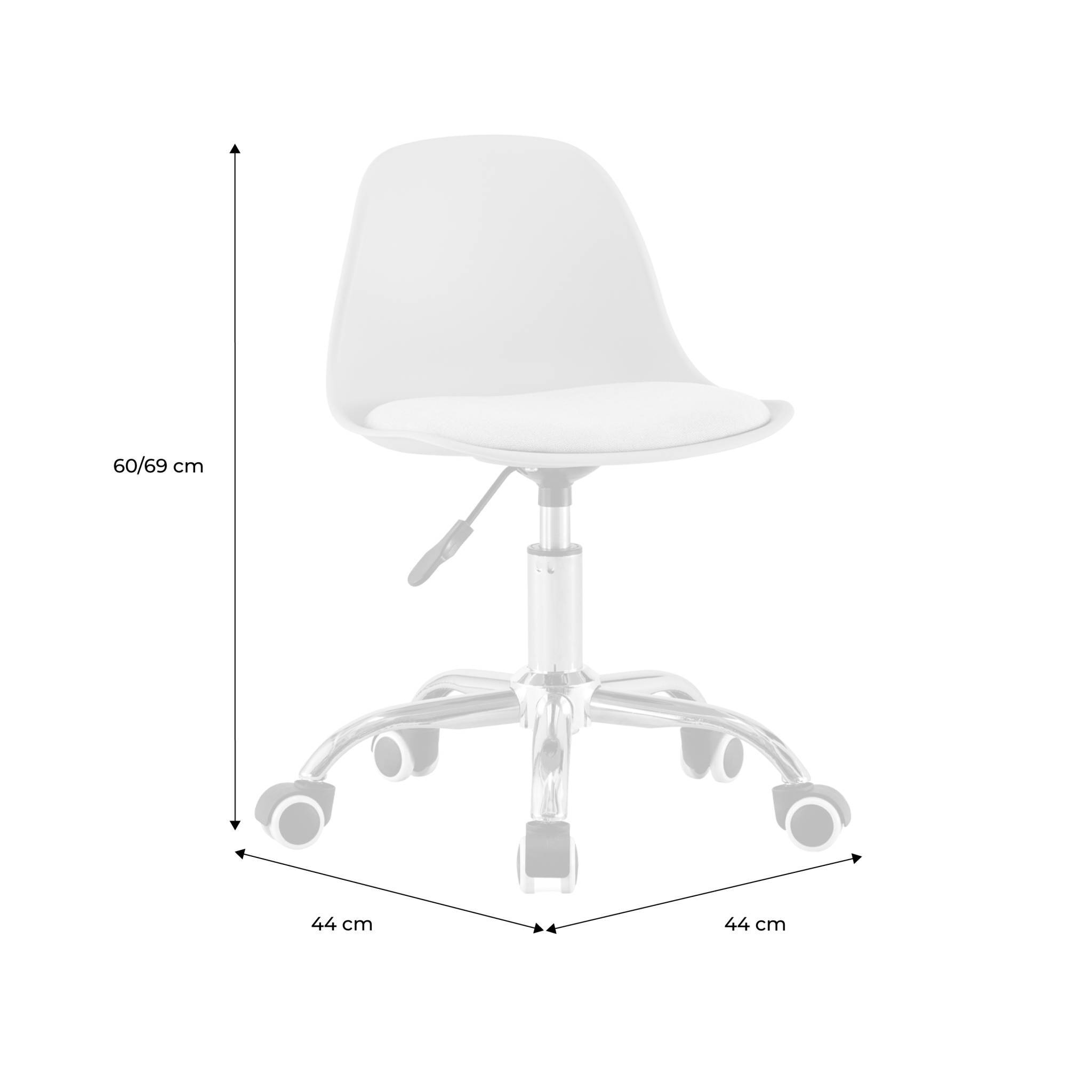 sweeek - Chaise de bureau enfant à roulettes ajustable piètement chromé beige - Manel | sweeek - Image 4