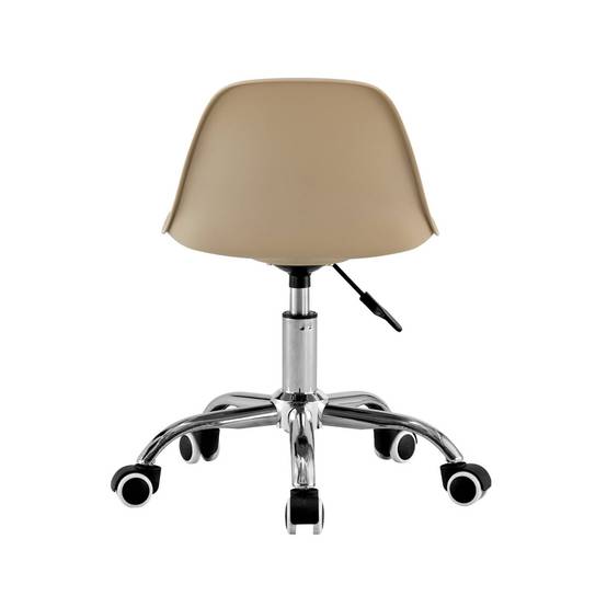 sweeek - Chaise de bureau enfant à roulettes ajustable piètement chromé beige - Manel | sweeek - Image 3