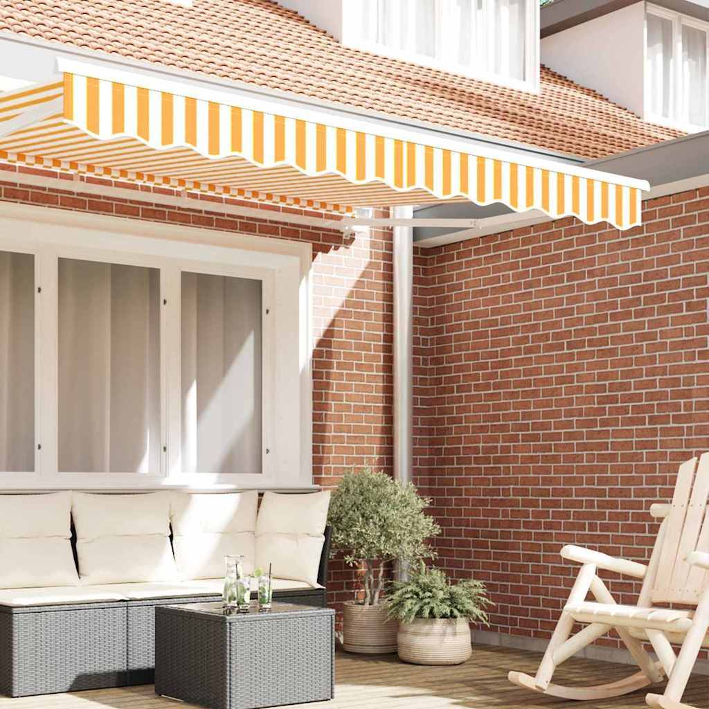 Vidaxl - Remplacement de lambrequin Jaune et blanc 2,5 m Polyester vidaXL 42000680 - Imagen 4