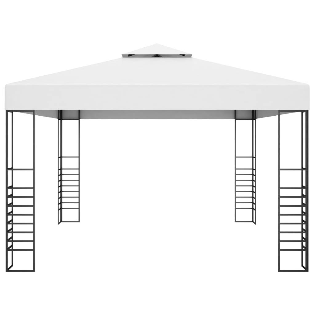 ComfortXL - Tonnelle de Jardin Acier Design Élégant Toit Double Ventilé Anti-UV Blanc 4x3 m – ComfortXL Outdoor Living - Image 3