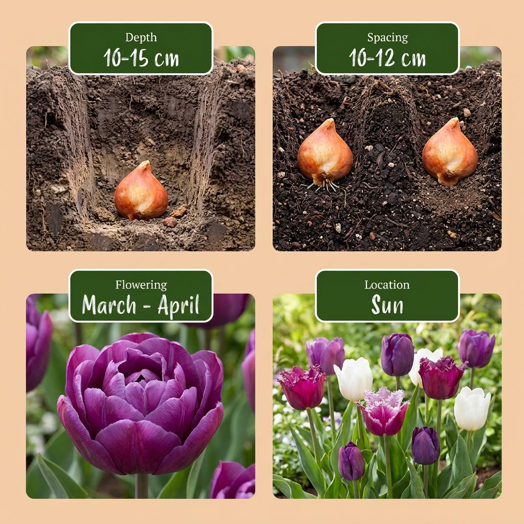 La Green Touch - Tulipe Blueberry en mélange - 24 bulbes - Image 4