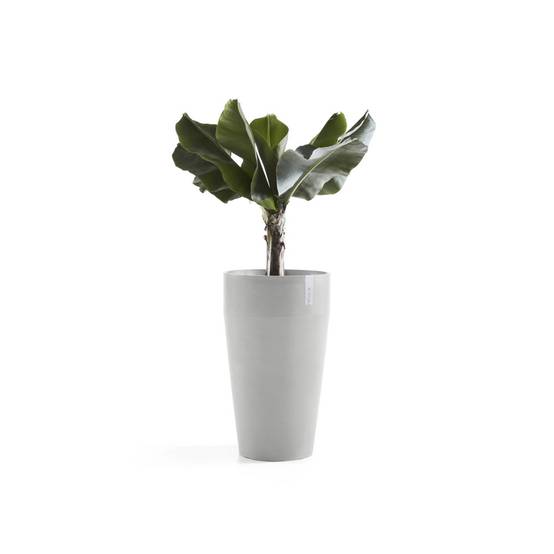 Ecopots - Pot Haut Sankara 75 Blanc Gris - Ø 45 x H. 75 cm - 78 L ECOPOTS - Imagen 3