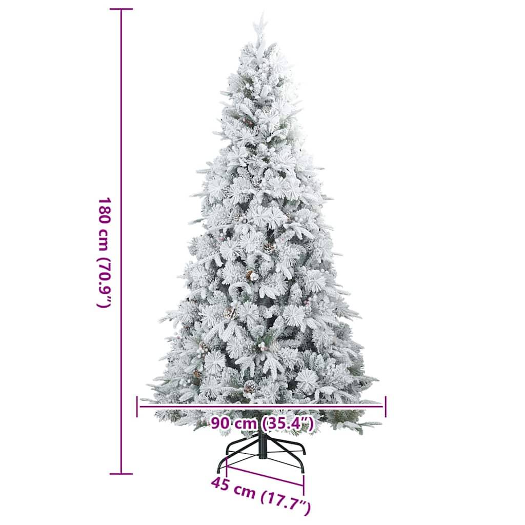 Vidaxl - Sapin de Noël Artificiel à Branches Articulées Blanc 180 cm vidaXL 3397483 - Image 3